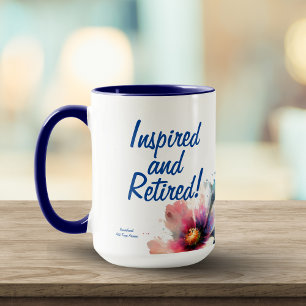 Floral Watercolor Retired Pink Mug
