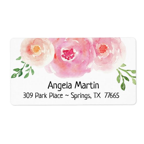 Floral Watercolor Return Address Label