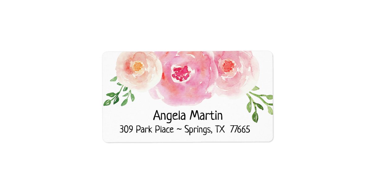 Floral Watercolor Return Address Label | Zazzle