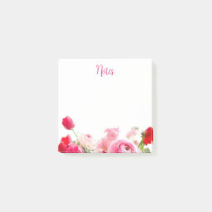 Floral Watercolor Roses Flowers Custom Modern Post-it Notes