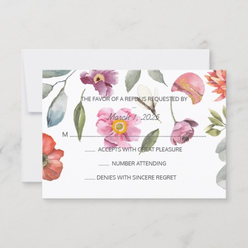 Floral Watercolor RSVP