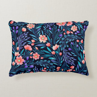 Floral watercolor seamless pattern. accent pillow