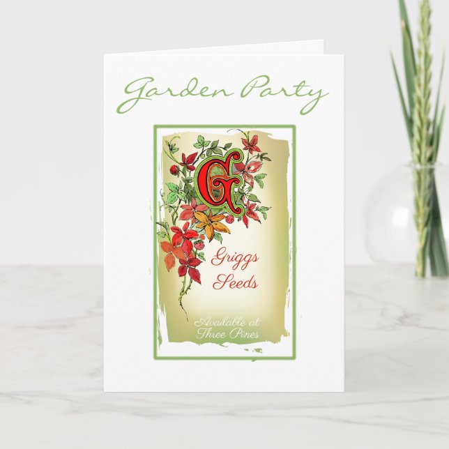 Floral Watercolor Seed Pack Note Card (Front)