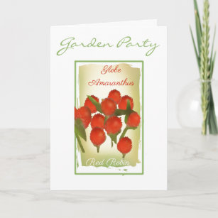 Floral Watercolor Seed Packet Invite or Note Card