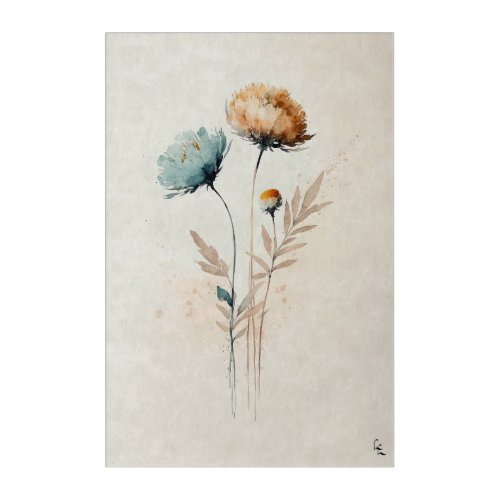 Floral watercolor series Vol 2 Acrylic Print
