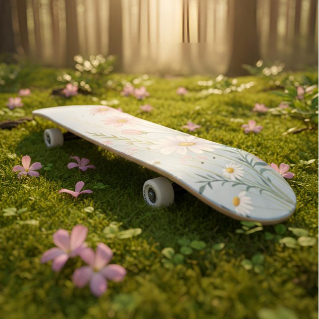 Floral Watercolor Skateboard | Botanical Design (Creator Uploaded)