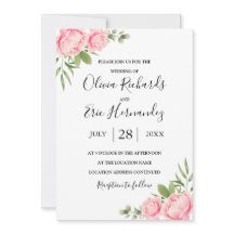 Floral watercolor spring / summer rose wedding