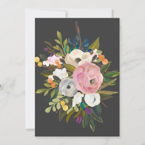 Floral Watercolor Stationery Custom Name Thank You Card