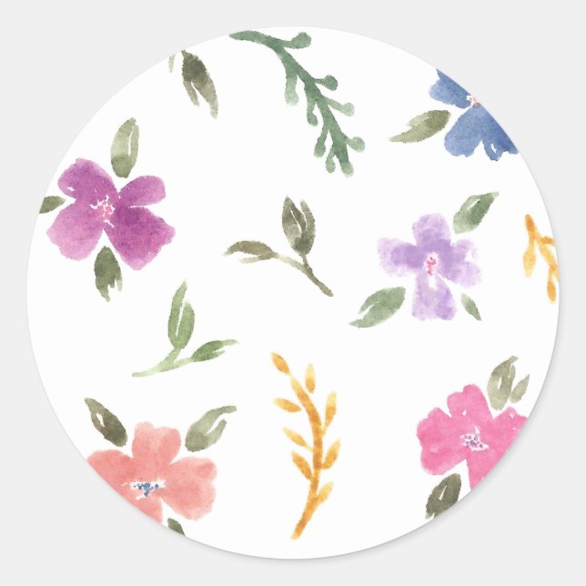 Floral Watercolor Stickers (Front)