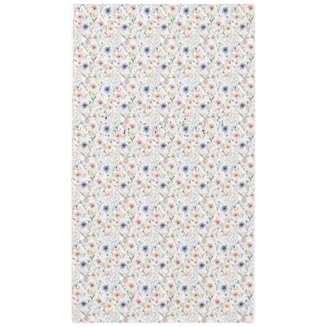 Floral Watercolor Styl Botanical Table cloth (Front)