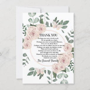 Floral Watercolor Sympathy Thank You Card