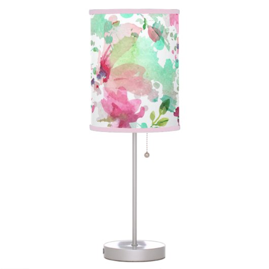 Floral Watercolor Table lamp (Left)