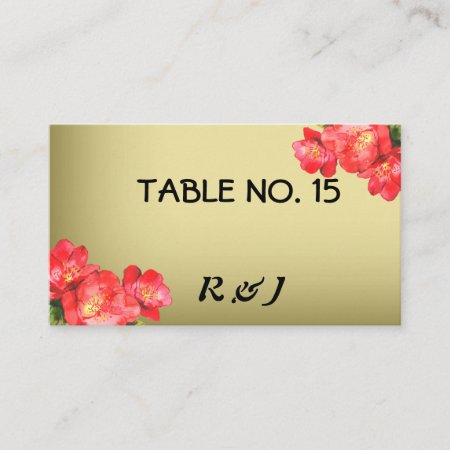 Floral Watercolor Table Number Cards For Guests