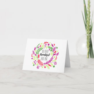 Floral Watercolor Thank You Card // Spring