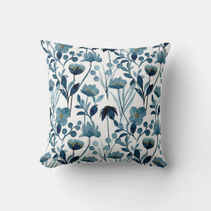 Floral Watercolor Throw Pillow