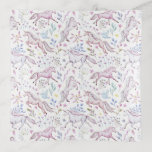 Floral Watercolor Unicorn Pattern Trinket Tray