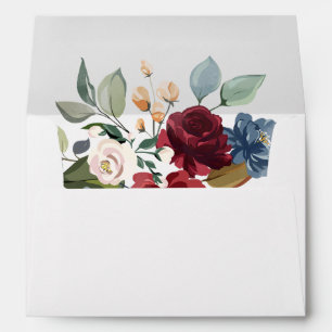 Floral Watercolor Wedding Addressed Envelope