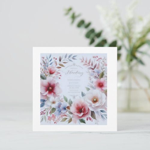 Floral Watercolor Wedding Invitation