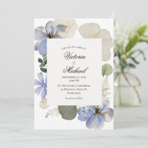 Floral Watercolor Wedding Invitation