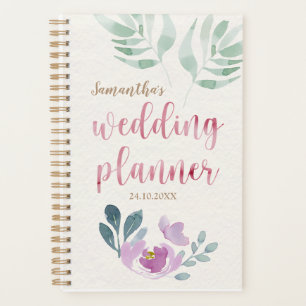 Floral Watercolor Wedding Planning Planner