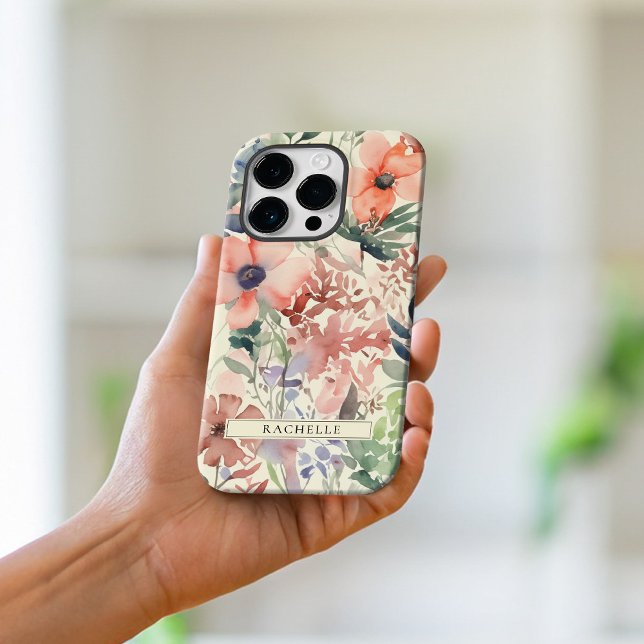 Floral Watercolor Wildflower Personalized Case-Mate iPhone Case (Creator Uploaded)