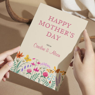 Floral Watercolor Wildflowers Happy Mother's Day