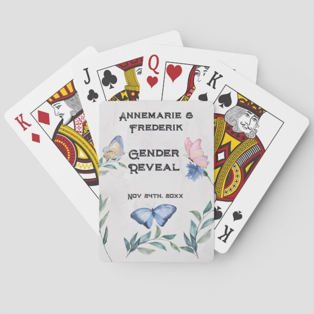 Floral Watercolour Classic Playing Cards (Back)