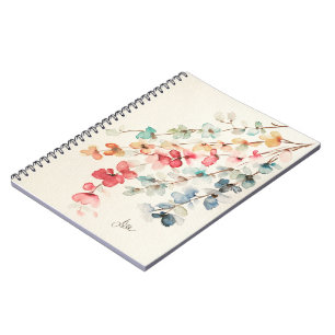 Floral Waterfall Spiral Notebook
