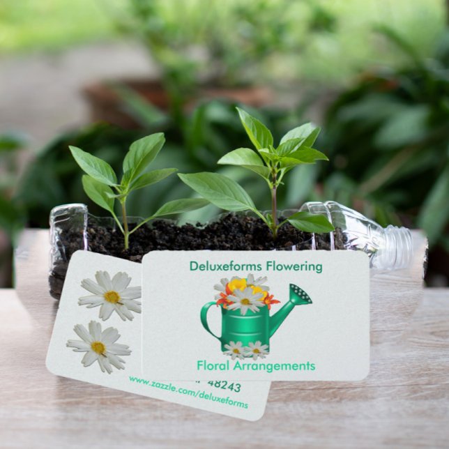 Floral Watering Can Business Card (Creator Uploaded)