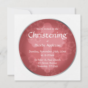 Floral Watermark Shiraz Christening Invitations