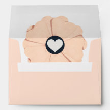 Floral Watusi Color Wedding Envelope