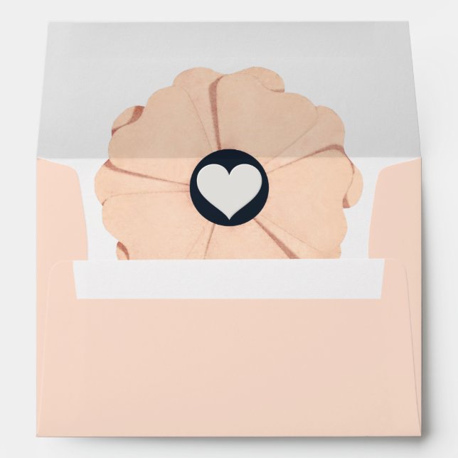 Floral Watusi Color Wedding Envelope (Back (Bottom))