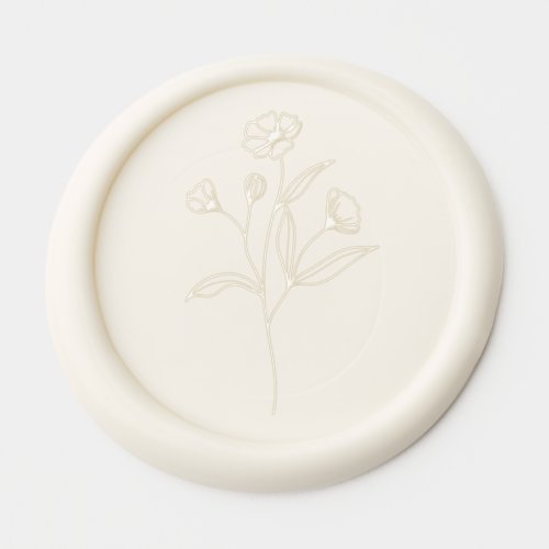 Floral Wax Seal Sticker
