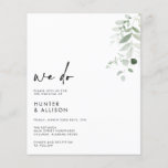 Floral We Do Wedding Invitation<br><div class="desc">This wedding invitation features a handwritten font and modern minimalist design. Easily change the colors and edit *most* wording to meet the needs of your occasion. This invite is perfect for your contemporary,  industrial,  or bohemian wedding celebration.</div>