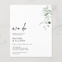 Floral We Do Wedding Invitation