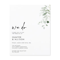 Floral We Do Wedding Invitation