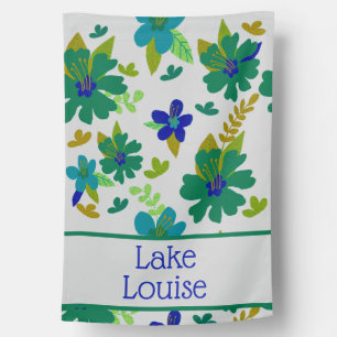 Floral Weatherproof Personalized House Flag