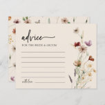 Floral Wedding Advice Card<br><div class="desc">This stylish & elegant Floral Wedding Advice Card features gorgeous hand-painted watercolor wildflowers arranged in a lovely bouquet perfect for spring,  summer,  or fall weddings. Find matching items in the Boho Wildflower Wedding Collection.</div>