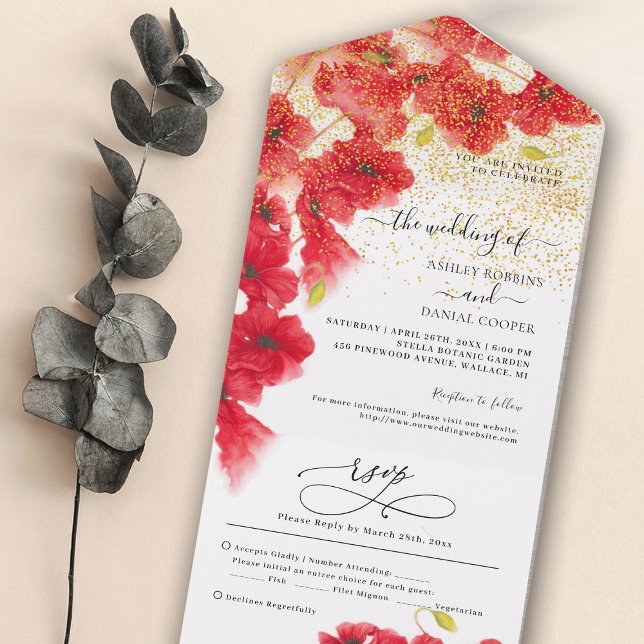 Floral Wedding All In One Invitation (Creator Uploaded)