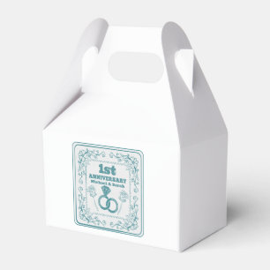 Floral wedding Anniversary Customizable year Favor Boxes