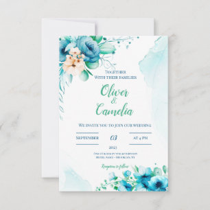 Floral Wedding Announcement