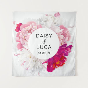 Floral Wedding Backdop Tapestry Photo Booth