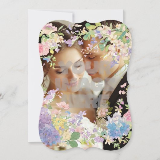 Floral Wedding Border Customizable Image (Front)
