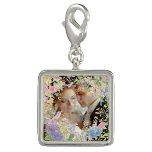Floral Wedding Border Customizable Image Charm