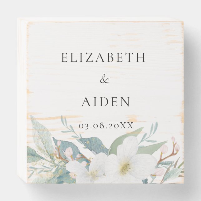 Floral  Wedding Box Geschenkschachtel (Front Horizontal)