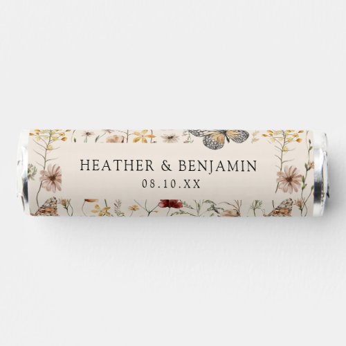 Floral Wedding Breath Savers Mint Favor