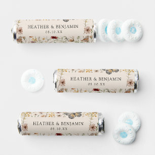Floral Wedding Breath Savers Mint Favor