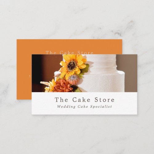 Floral Wedding Cake Cake Maker Cake Store Business Card