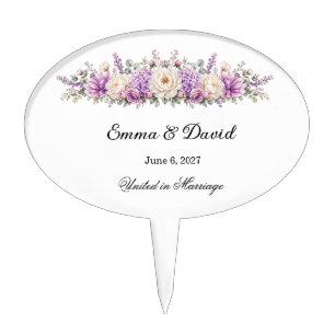 Floral Wedding Cake Topper