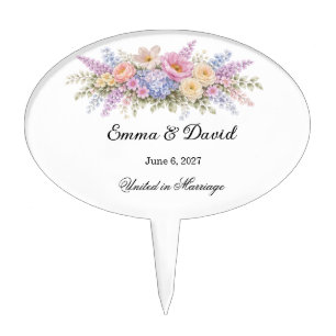 Floral Wedding Cake Topper